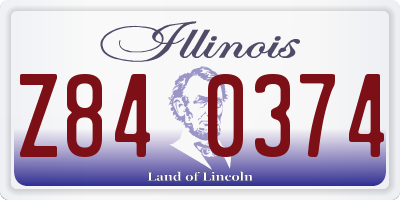 IL license plate Z840374