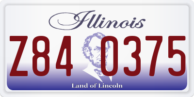 IL license plate Z840375
