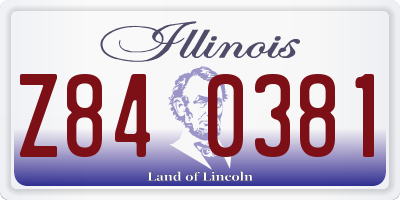 IL license plate Z840381