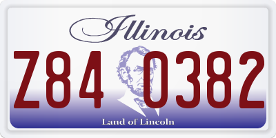 IL license plate Z840382