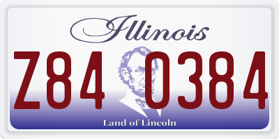IL license plate Z840384
