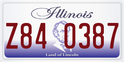 IL license plate Z840387