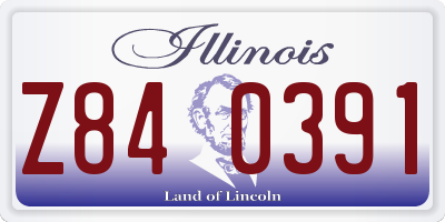 IL license plate Z840391