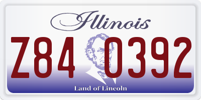 IL license plate Z840392