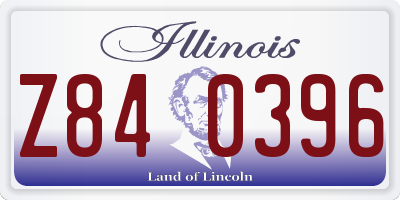 IL license plate Z840396