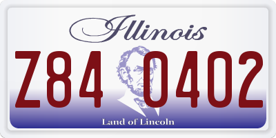 IL license plate Z840402