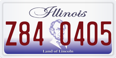 IL license plate Z840405