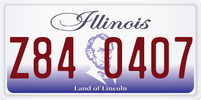 IL license plate Z840407