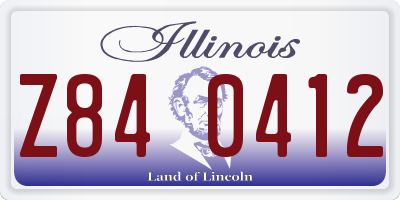 IL license plate Z840412