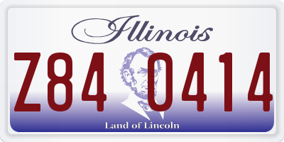 IL license plate Z840414