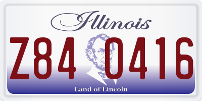 IL license plate Z840416