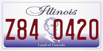 IL license plate Z840420