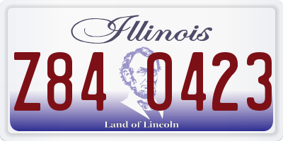 IL license plate Z840423