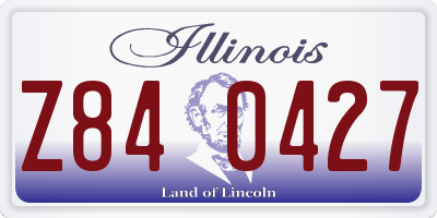 IL license plate Z840427