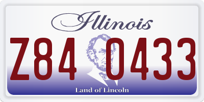 IL license plate Z840433