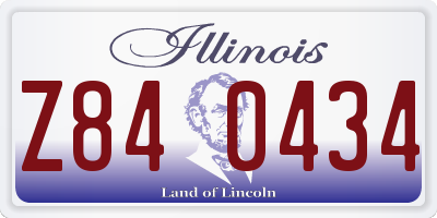 IL license plate Z840434