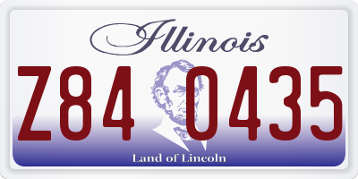 IL license plate Z840435