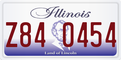 IL license plate Z840454