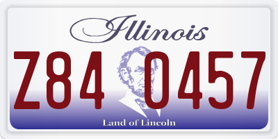 IL license plate Z840457