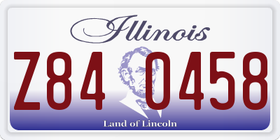 IL license plate Z840458