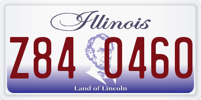 IL license plate Z840460