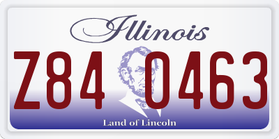 IL license plate Z840463