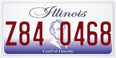 IL license plate Z840468