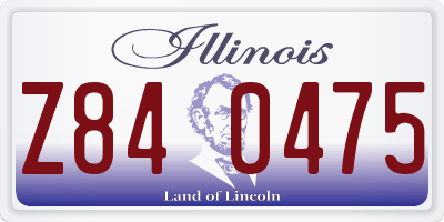 IL license plate Z840475