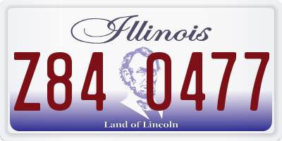 IL license plate Z840477