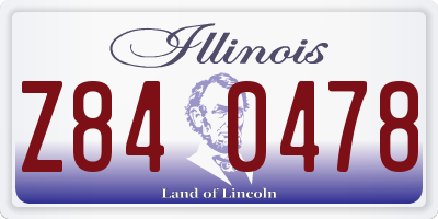 IL license plate Z840478