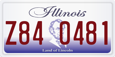 IL license plate Z840481