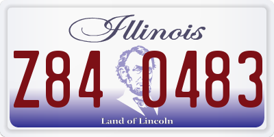 IL license plate Z840483