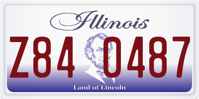 IL license plate Z840487