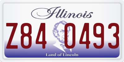 IL license plate Z840493