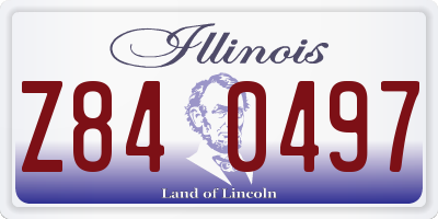 IL license plate Z840497