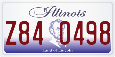 IL license plate Z840498