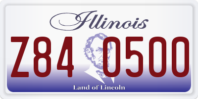 IL license plate Z840500