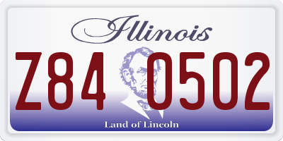 IL license plate Z840502