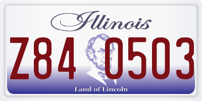 IL license plate Z840503