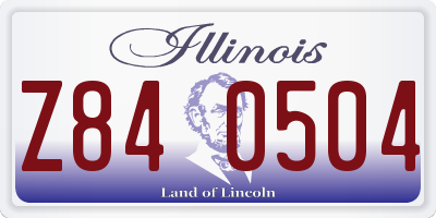 IL license plate Z840504