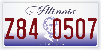 IL license plate Z840507