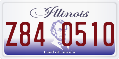 IL license plate Z840510