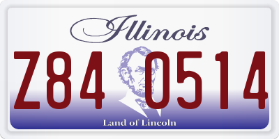 IL license plate Z840514