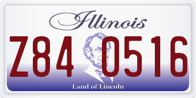 IL license plate Z840516