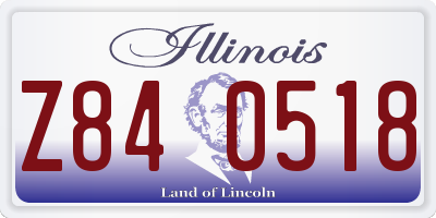 IL license plate Z840518
