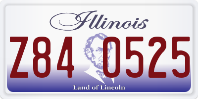 IL license plate Z840525