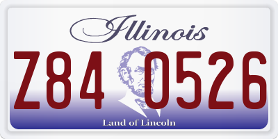 IL license plate Z840526