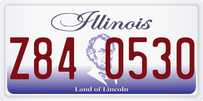 IL license plate Z840530