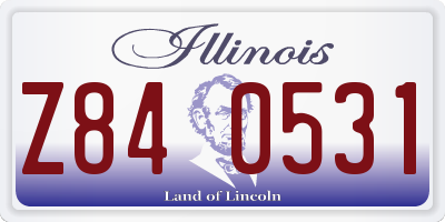 IL license plate Z840531