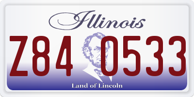 IL license plate Z840533